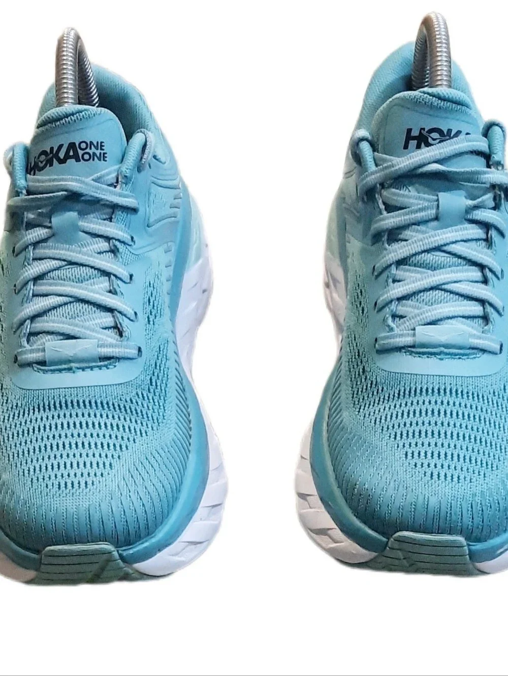 Hoka One One Bondi 7 Womens Size 7 Running Shoes Aqua Haze Blue 1110519